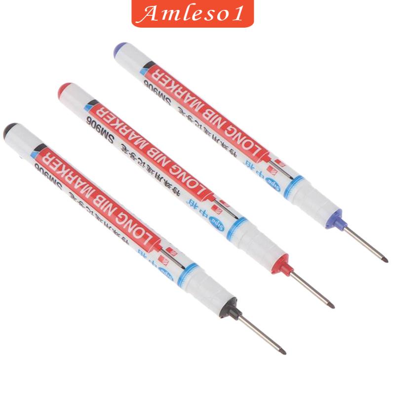 Set 3 Bút Đánh Dấu Lỗ Sâu Tay Cầm Dài Dùng Trong Làm Việc Gỗ