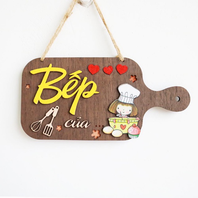 Bảng gỗ trang trí Bếp