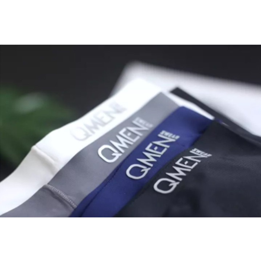 Quần lót nam, quần sịp đùi boxer đúc su siêu co giản, quần chip Qmen thun lạnh lụa sữa cao cấp - M.A Shop