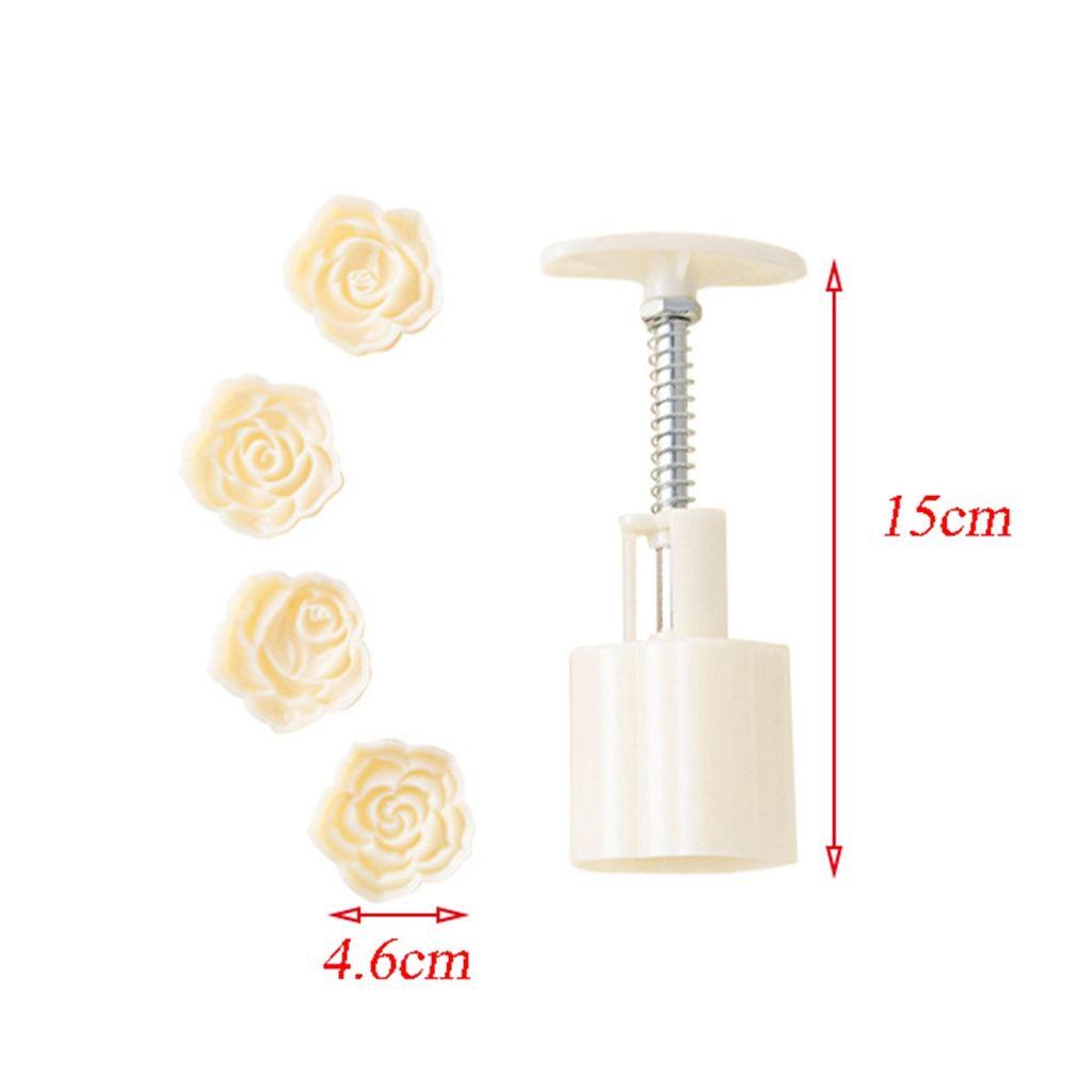 AUGUSTINA Khuôn Nhấn Làm Bánh Trung Thu Hình Hoa Hồng 3D Sáng Tạo DIY