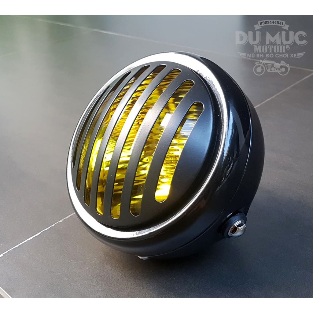Đèn pha lưới thép độ cafe racer, độ xe cổ, honda 67, win, street tracker