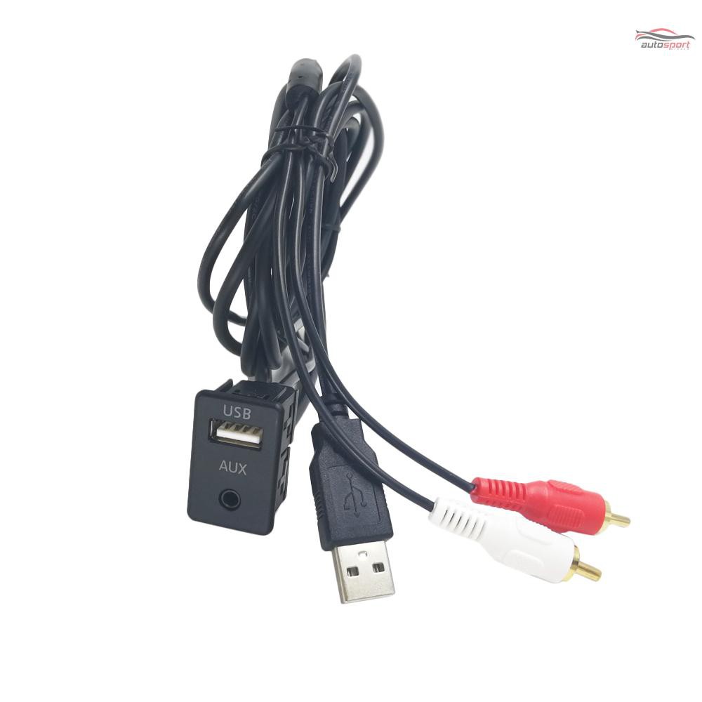 Dây Cáp Âm Thanh Aux Usb 2rca 100cm Thay Thế Cho Benz Mercedes Bmw Audi Skoda