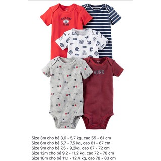 Sỉ body chip ngắn tay cho bé trai và bé gái