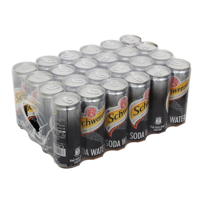 [ Nowship ] 24 lon Nước Soda Schweppes 330ml [ko đường]