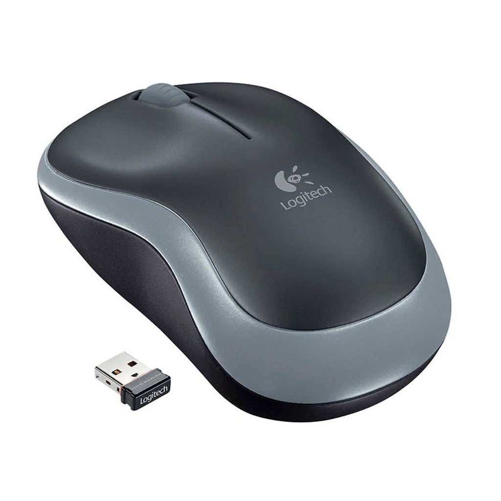 Chuột Logitech-Chuột không dây Logitech M185 tiết kiệm pin nhấn êm DGW phân phối