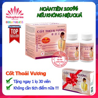 CỐT THOÁI VƯƠNG - Combo 2 lọ x 90v tặng ngay Hộp 30v - Món quà cho người đau lưng, thoái hóa cột sống, thoát vị đĩa đệm