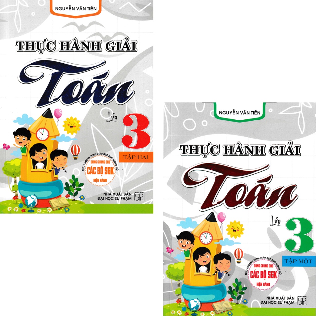 Sách - Combo Thực Hành Giải Toán Lớp 3 - Tập 1 + 2 (Bộ 2 Cuốn)