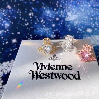 Khuyên tai hình trái tim đính đá zircon phong cách bohemian westw00d