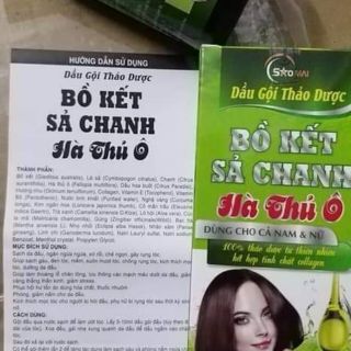 Dầu gội bồ kết sả chanh hà thủ ô