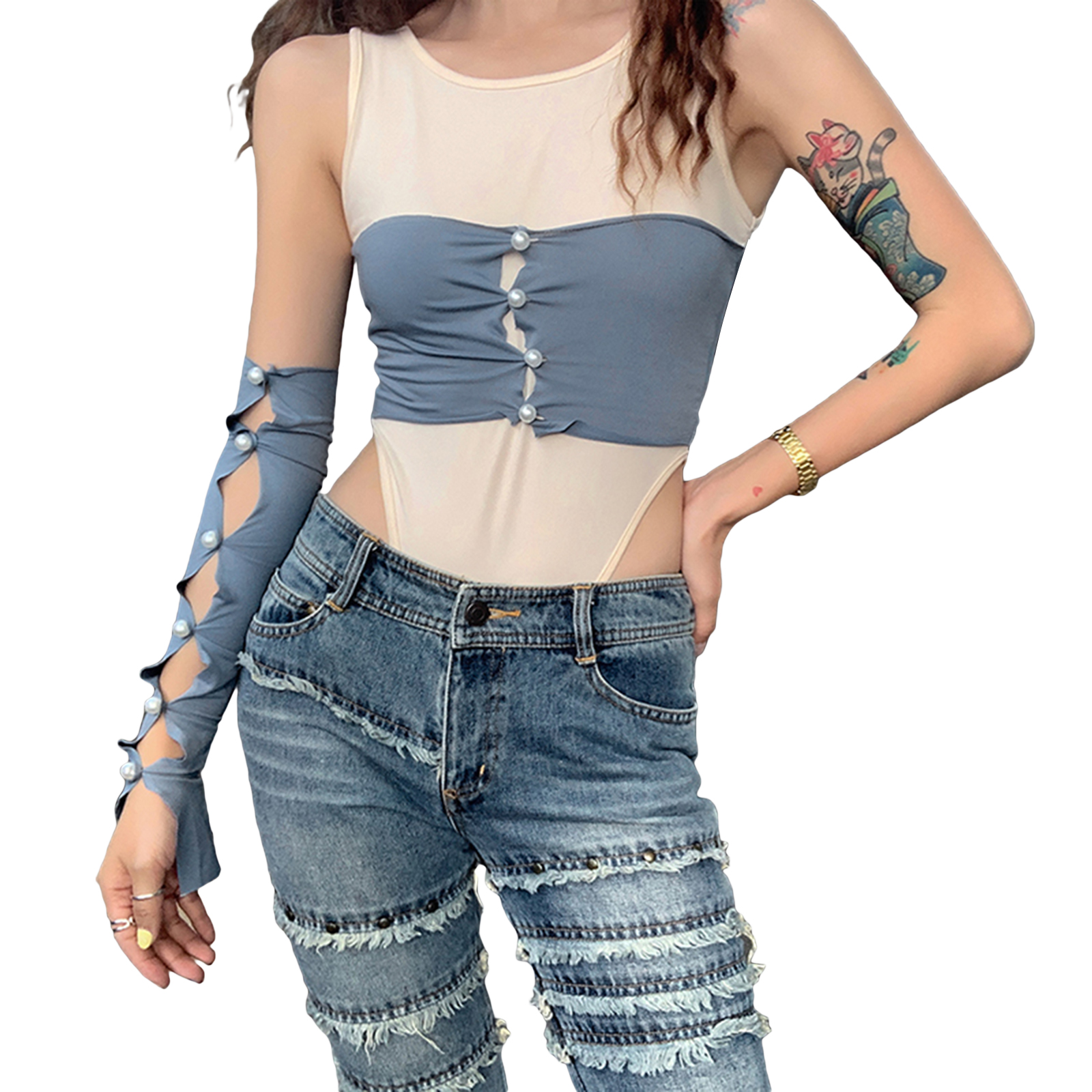 Set Áo Liền Quần Không Tay Cổ Tròn Thời Trang Cho Nữ | BigBuy360 - bigbuy360.vn
