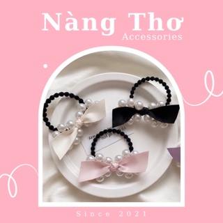 Dây cột tóc hình nơ mix ruy băng Nàng Thơ Accessories