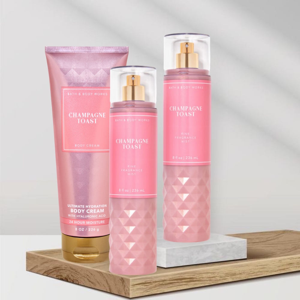 Xịt Thơm Toàn Thân Body Mist Bath Anh Body Works Champagne Toast - Hương Thơm Nhẹ Nhàng Chai 236ml