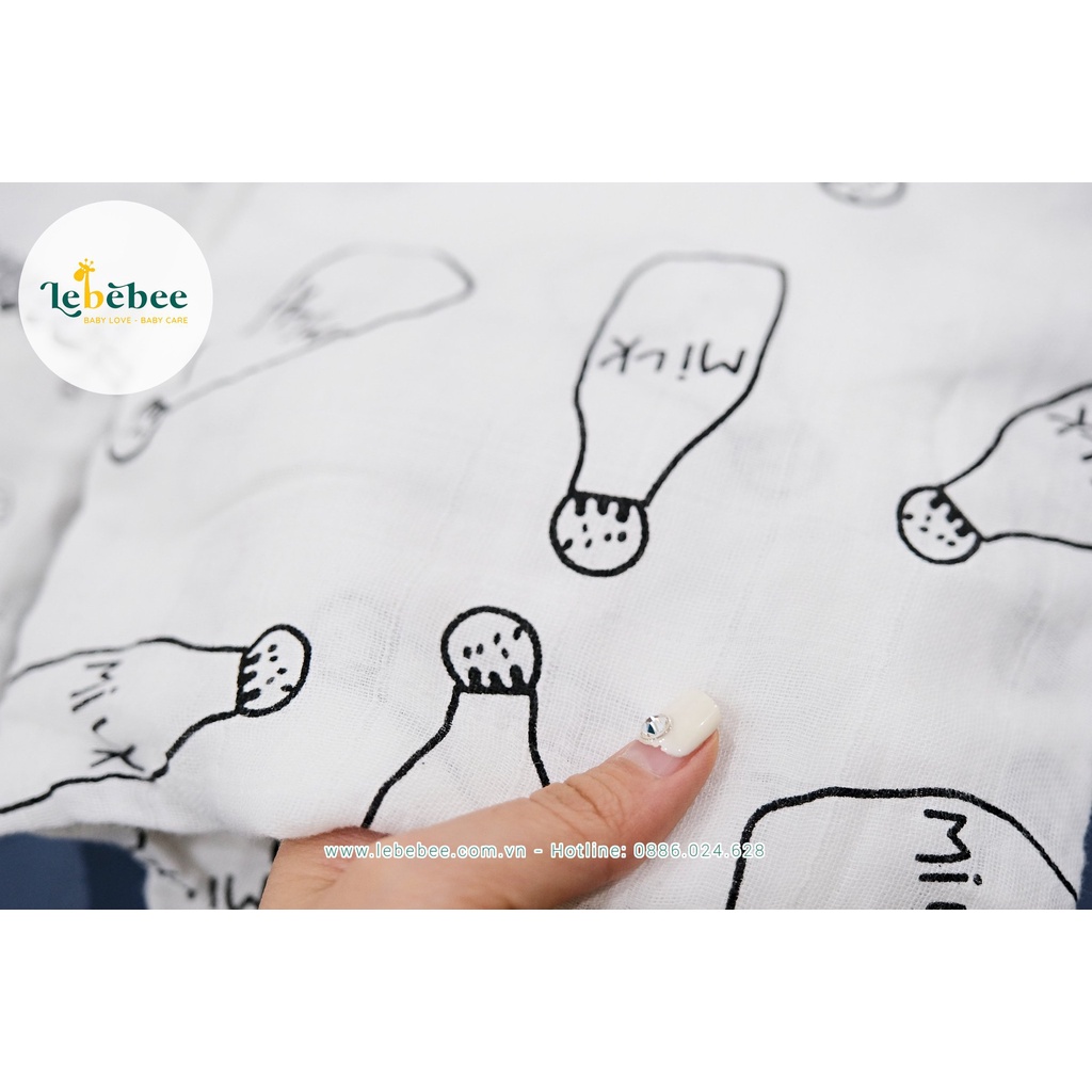 Khăn sợi tre 2 lớp Muslin Swaddle 100% cotton