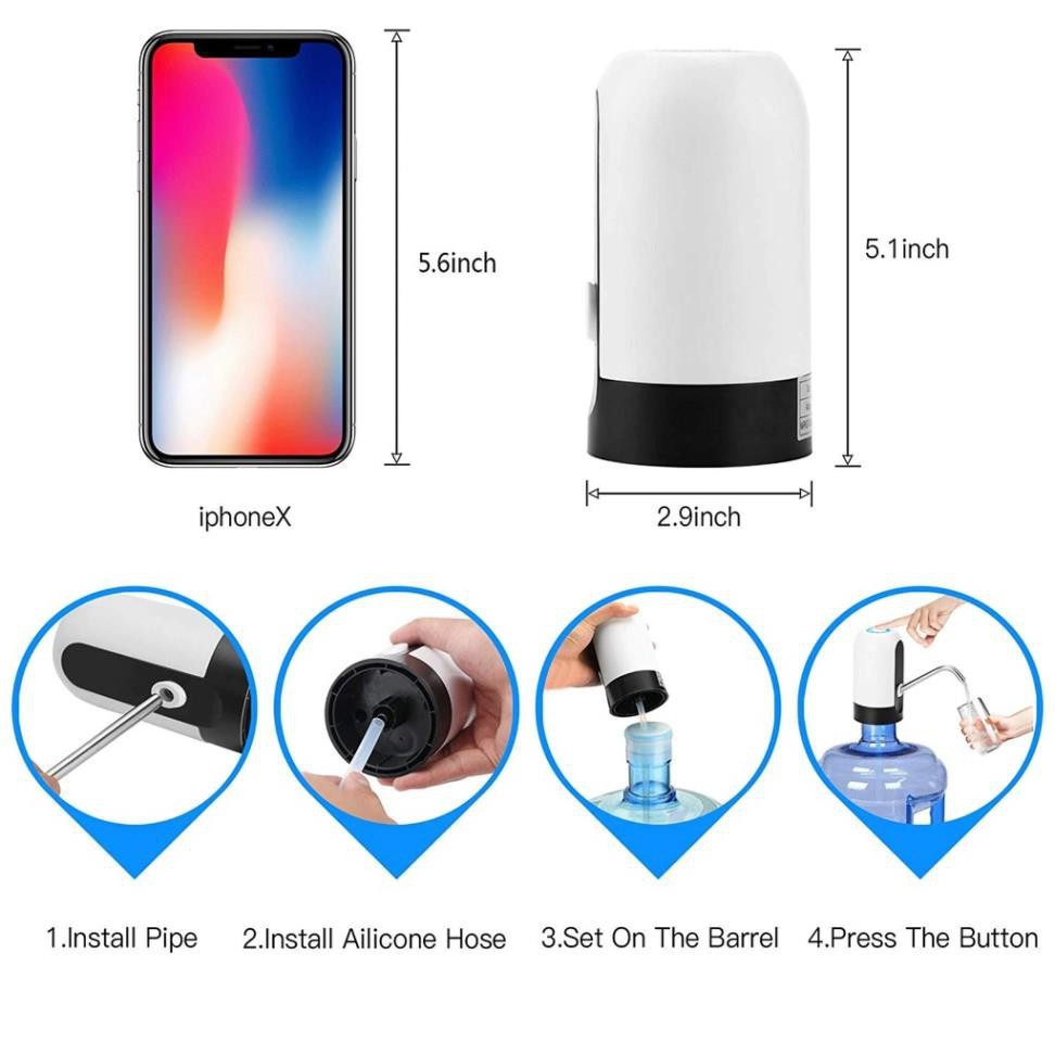 Máy hút nước, rượu xăng tự động từ bình chạy pin kèm dây sạc/ Vòi bơm nước điện tử