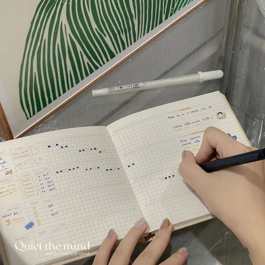 Sổ Vuông CRABIT Project Planner VÀNG 130gsm 144 trang - Sổ kế hoạch quản lý dự án cá nhân