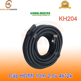 Cáp hdmi 10m kingmaster kh204 chuẩn 2.0v fullhd hỗ trợ 4k*2k - hãng phân phối