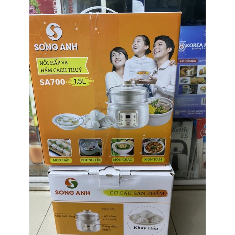 nồi chưng Yến SONG ANH 0,8 lít và 1,5 lít