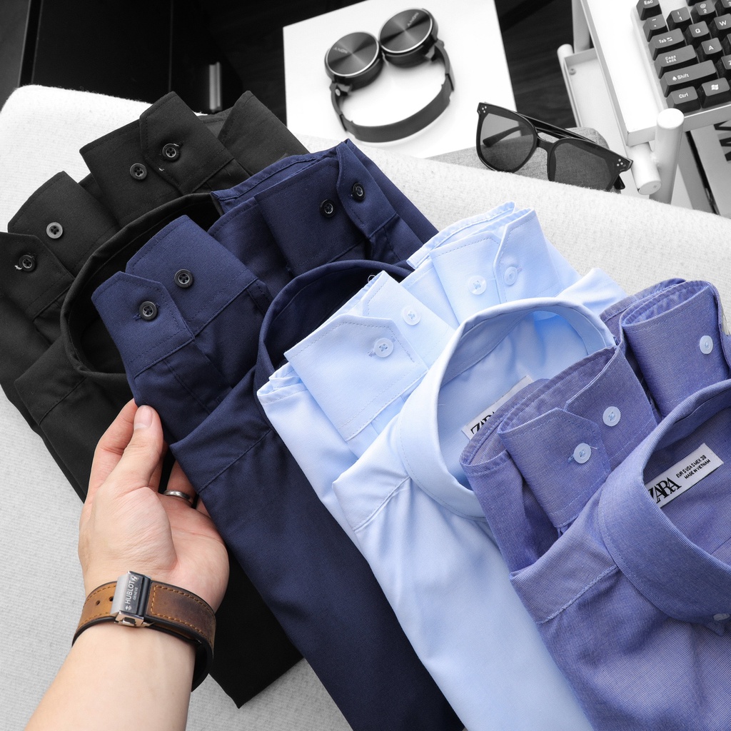 Áo Sơ Mi Nam Tay dài vải cotton lụa cao cấp chống nhăn , form công sở bigsize - 3bros