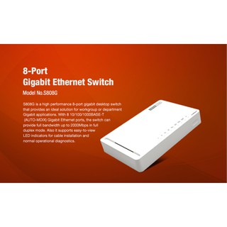 Switch (bộ chia mạng) Totolink S808G 8 cổng Gigabit - Hãng phân phối chính thức