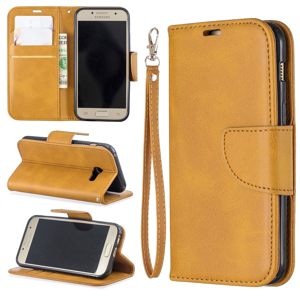 Ốp lưng da PU kiểu ví đứng được cho Samsung Galaxy A3(2017)/A5(2017)/A6(2018)/A6 Plus(2018) | BigBuy360 - bigbuy360.vn