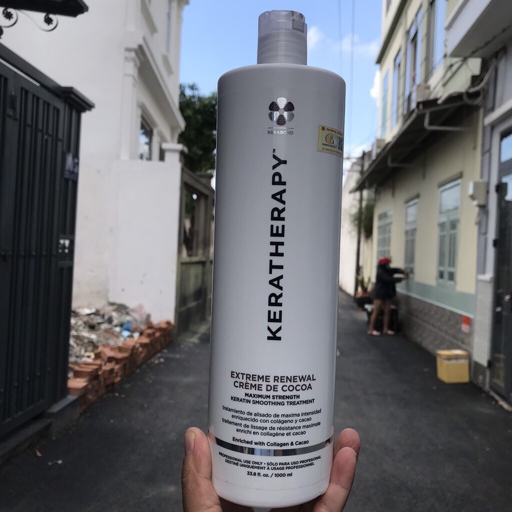 Phục hồi keratin và làm thẳng tóc xoăn rối thành tóc thẳng KERATHERAPY EXTREME Renewal 1000ml