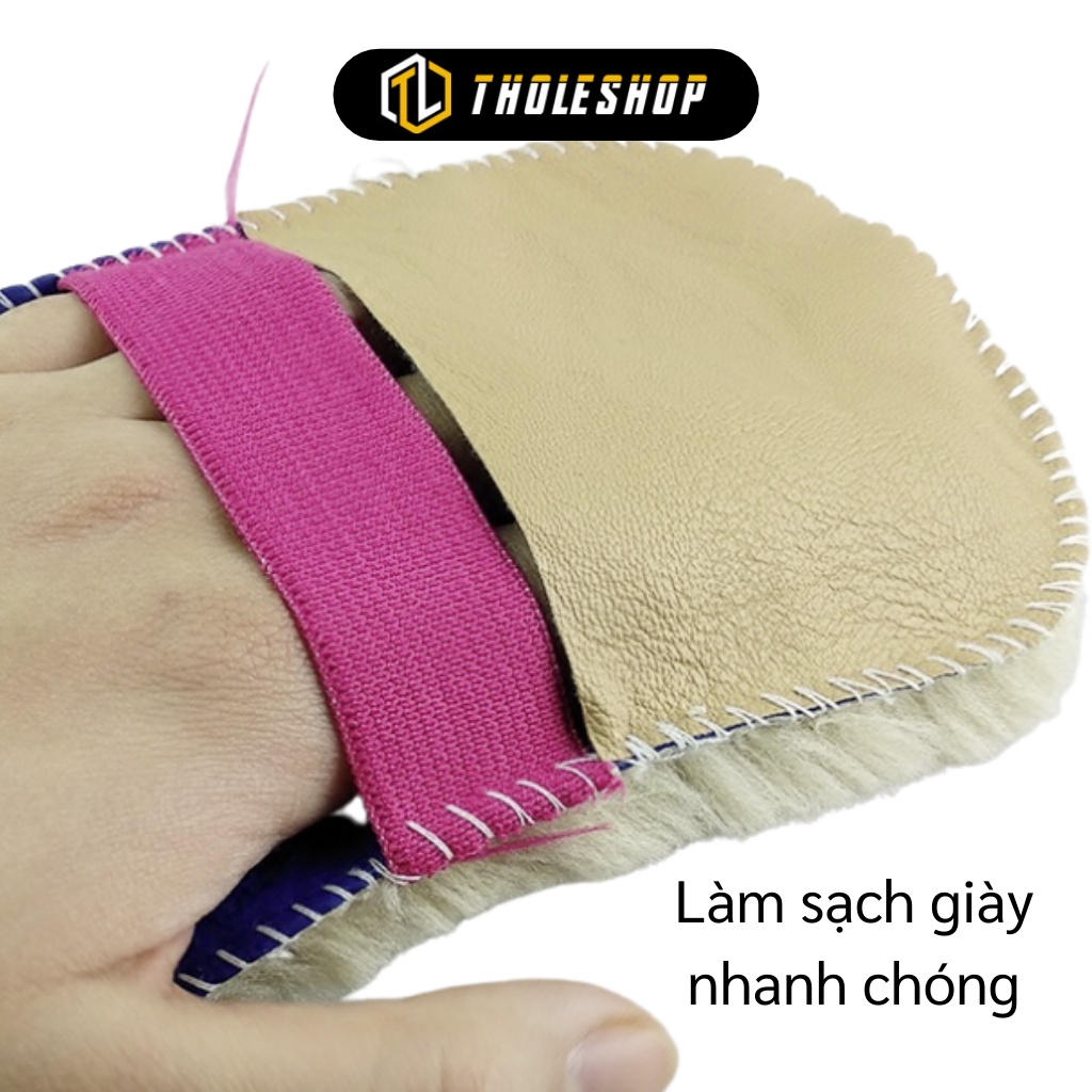 Miếng Lau Phủi Bụi Giày - Găng Tay Lông Mềm Lau Sạch, Đánh Bóng Giày, Túi Da 9629