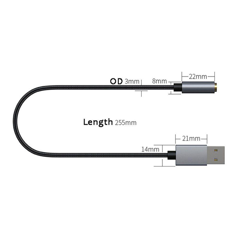 Dây Cáp Chuyển Đổi Thẻ Âm Thanh USB Sang Tai Nghe 3.5mm TAYLOR1 Cho Máy Tính Laptop