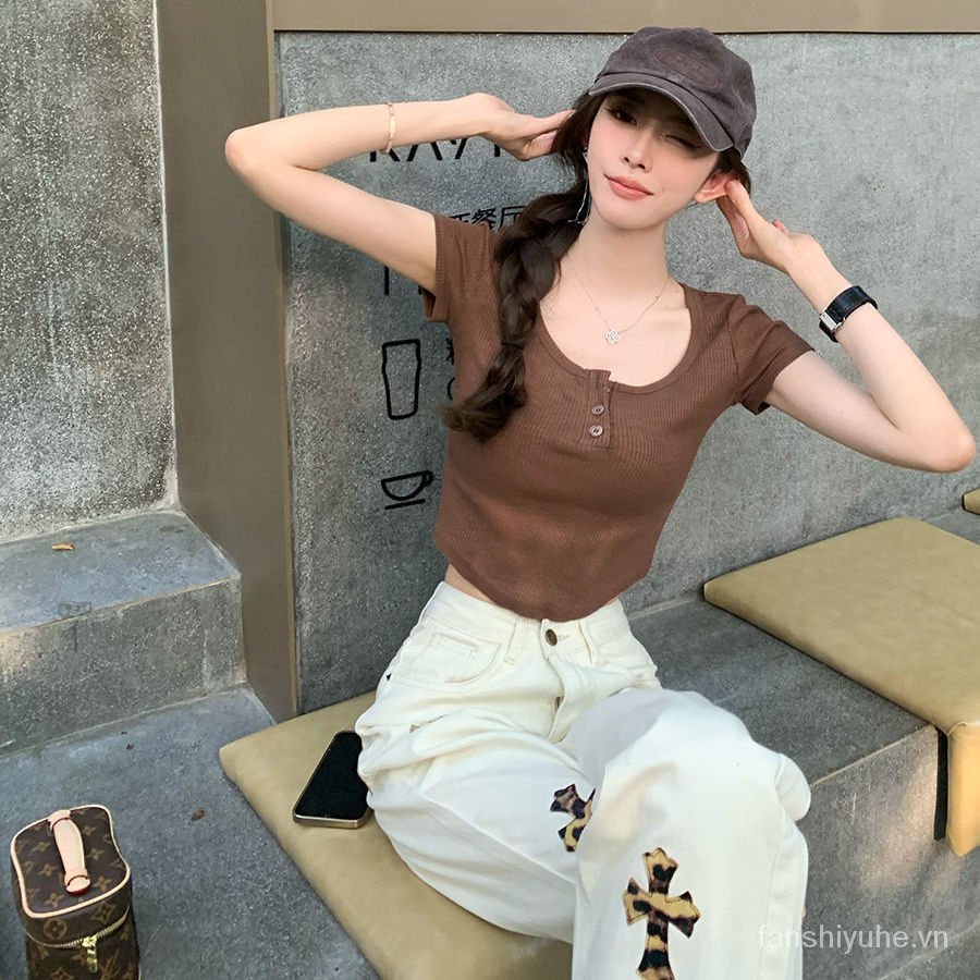  Quần Jean Dài Lưng Cao Ống Suông Thời Trang Cá Tính Cho Nữ | BigBuy360 - bigbuy360.vn