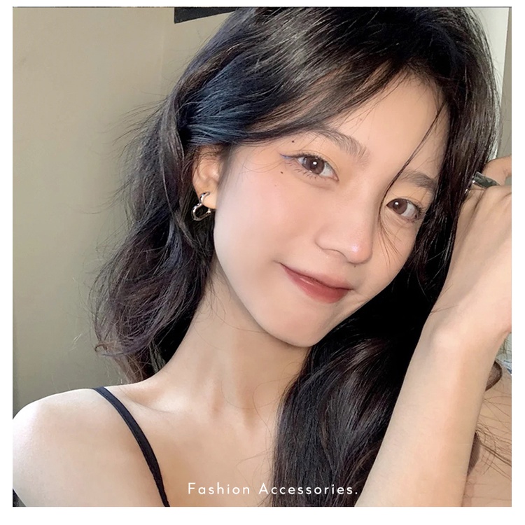 Khuyên tai mạ vàng kim/bạc hình trái tim sành điệu cho nữ