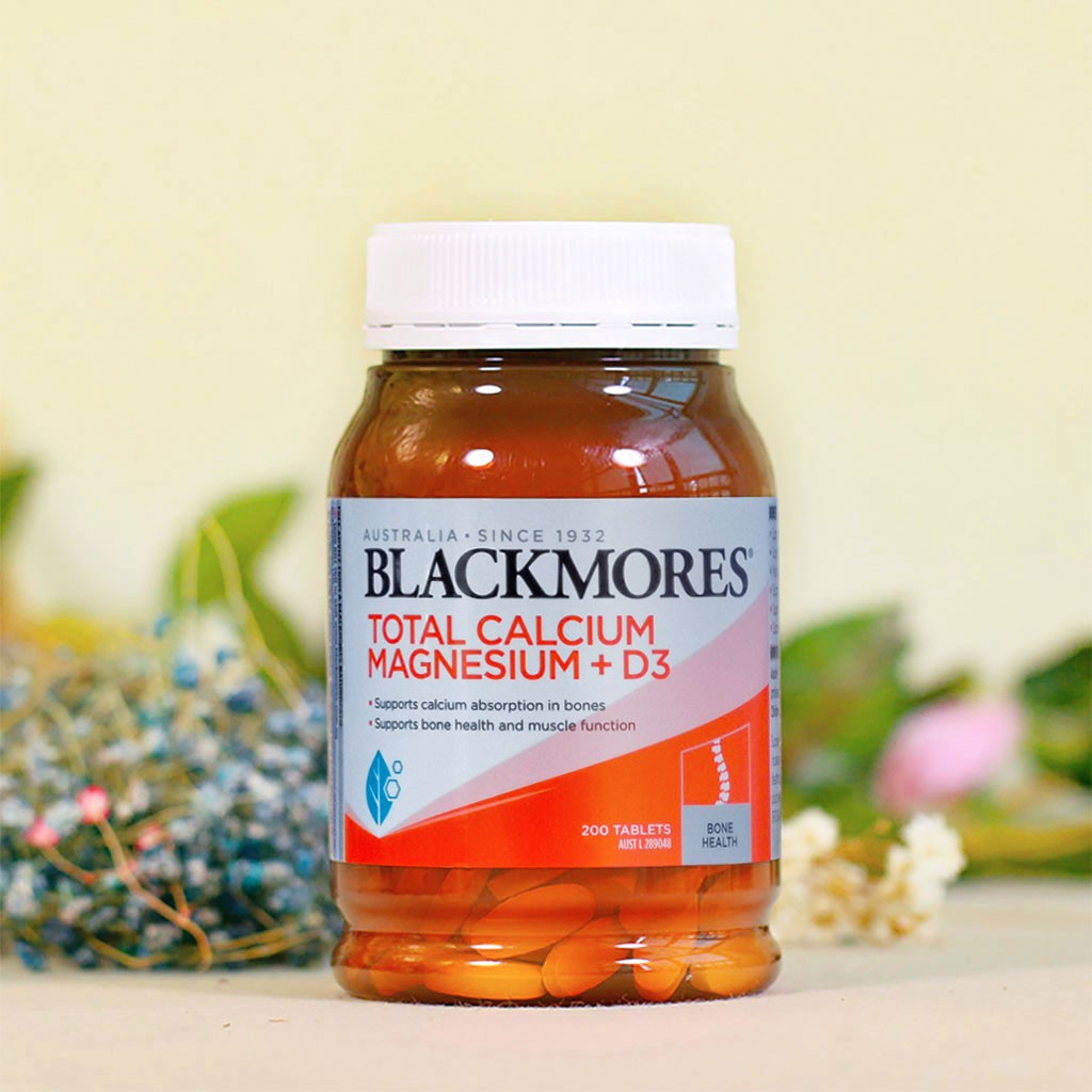 [Hàng chuẩn Úc] Viên uống bổ xương khớp Blackmores total calcium &amp; magnesium + D3 200 viên bổ sung canxi, magiê và d3 Úc