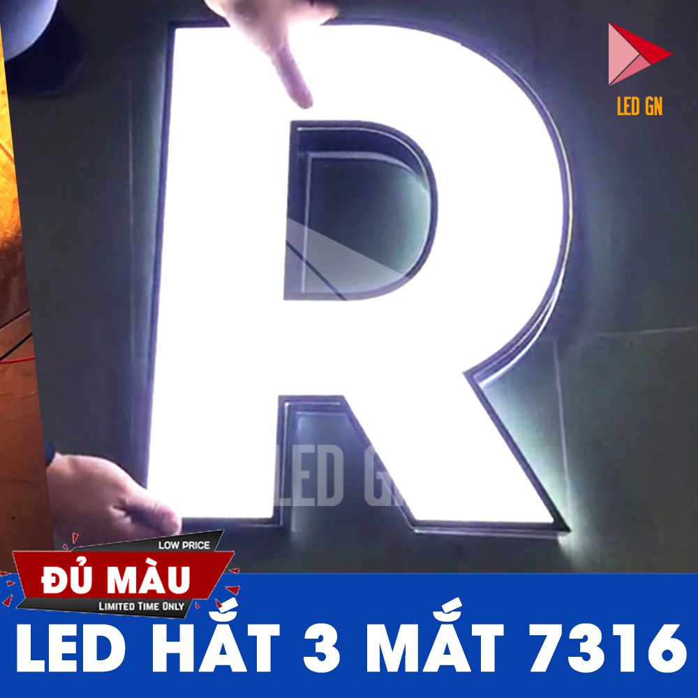 LED Hắt 3 Bóng 7316 - Chống Nước - Công Suất Cao [ VỈ 20 thanh ]