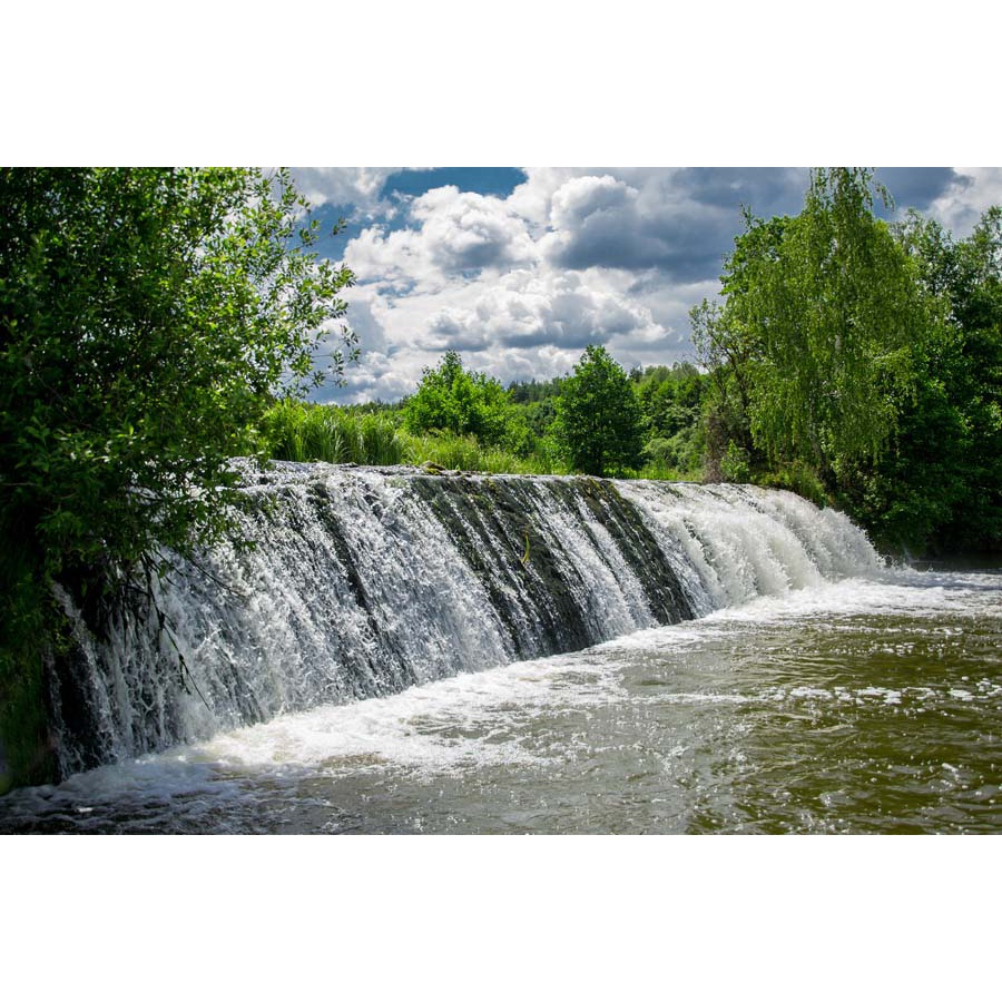 Tranh 3d thác nước chảy trong lành hiền hòa vô tình tạo ra bức tranh phong thủy vô cùng ngoạn mục