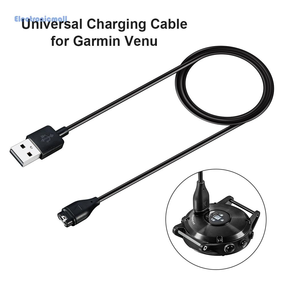 ElectronicMall01 1m USB Data Charging Charger Cable for Garmin Fenix 5S Venu 2 Smart Watch