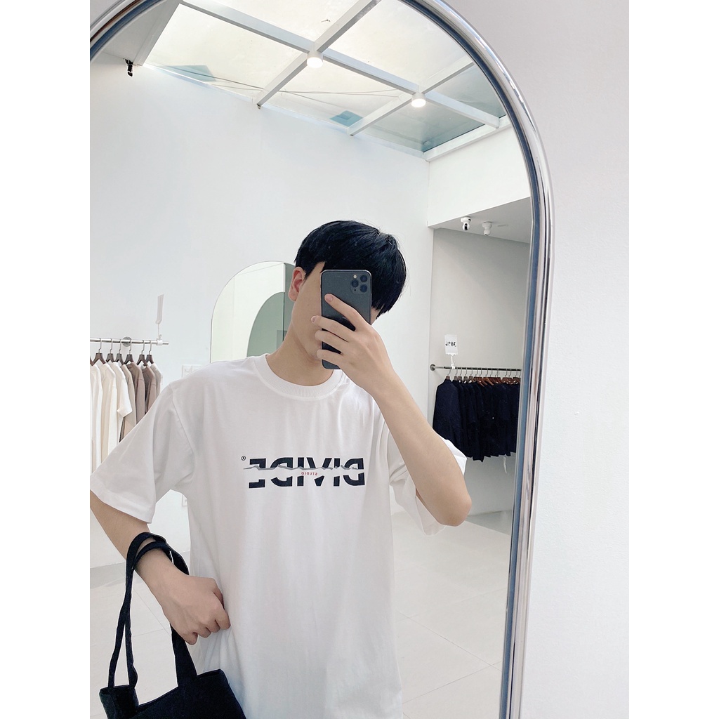 Áo thun nam nữ đen trắng in chữ Divide phong cách Hàn Quốc trẻ trung, hiện đại thấm hút mồ hôi ATDV2021 | BigBuy360 - bigbuy360.vn