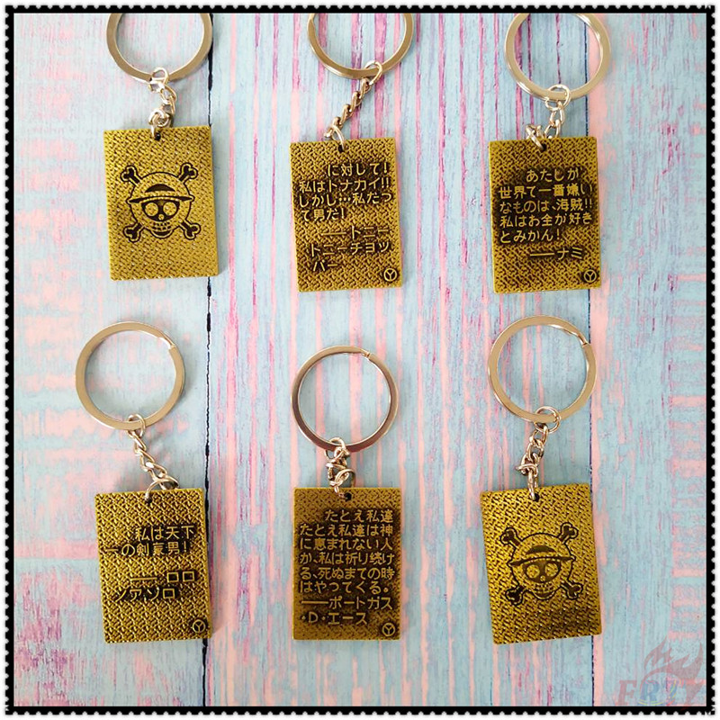 1 Móc Khóa Kim Loại Hình Nhân Vật Phim One Piece 6 Kiểu Lựa Chọn