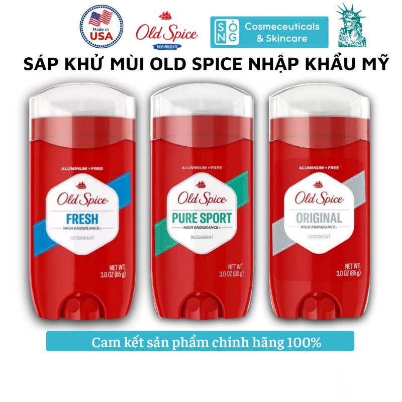 [AUTH] Sáp Khử Mùi Old Spice Pure Sport Dành Cho Nam Mẫu Mới