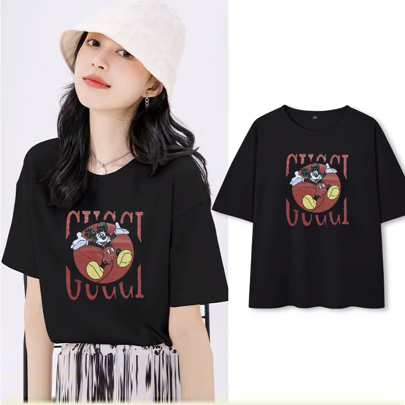 Áo thun in tay lỡ nữ freesize phông form rộng dáng Unisex Áo Phông Nữ In Hình Đôi Giầy