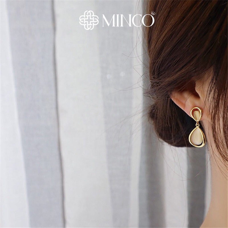 Bông tai nữ Minco Accessories Hạt Sương phụ kiện thời trang đẹp phong cách thanh lịch BT122