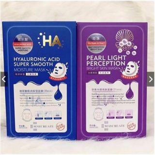Hộp 20 mặt nạ HA Maycreate chính hãng xanh - tím