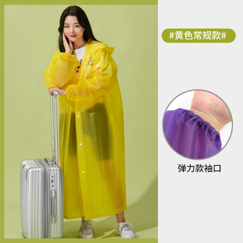 Áo Mưa Dáng Dài Eva Thiết Kế Nhỏ Gọn Dùng Một Lần Thời Trang Cho Người Lớn