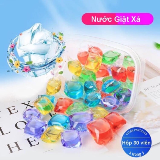 Hộp 30 viên giặt xả nội địa trung siêu thơm