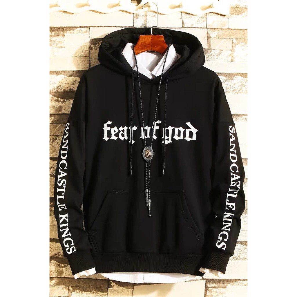 Áo hoodie nam nữ form rộng freesize dưới 65kg màu đen trắng | BigBuy360 - bigbuy360.vn