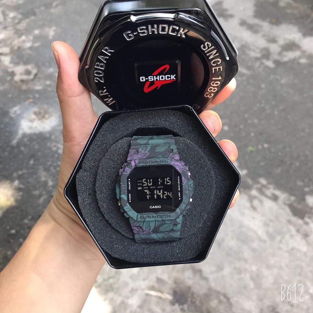 Đồng hồ nam Casio Gshock DW5600_FLORAL – Full box Nam tính, 42mm, Đen huyền ảo -ME_WATCH | BigBuy360 - bigbuy360.vn