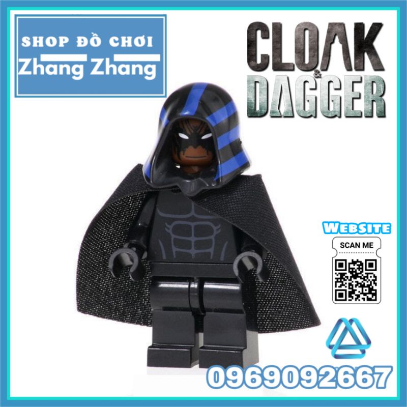 Đồ chơi Xếp hình Cloak &amp; Dagger Tyrone Johnson Siêu anh hùng Minifigures Kopf KF573 KF6046