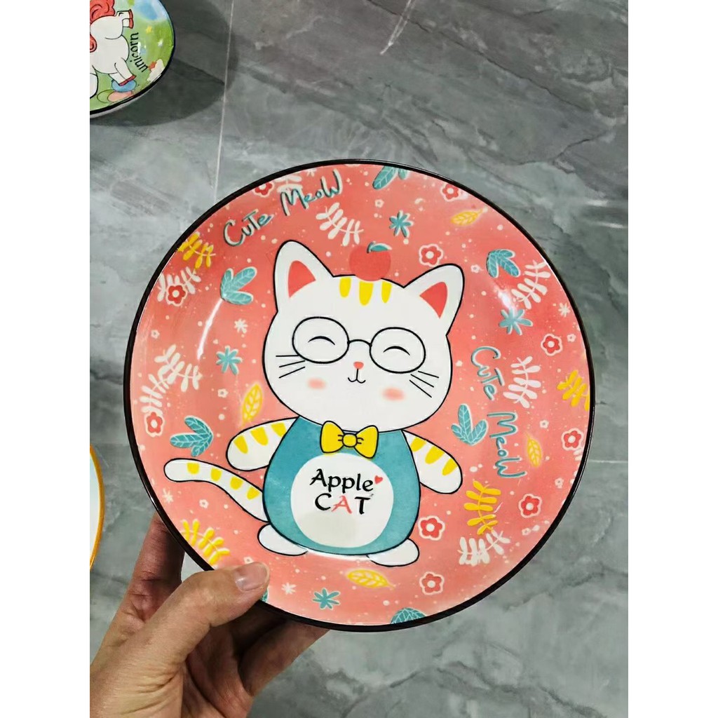 Đĩa Sứ Bộ Bát Đĩa Decor Bát Ăn Cơm Chén Dĩa Sứ Dễ Thương Cute Cao Cấp S74