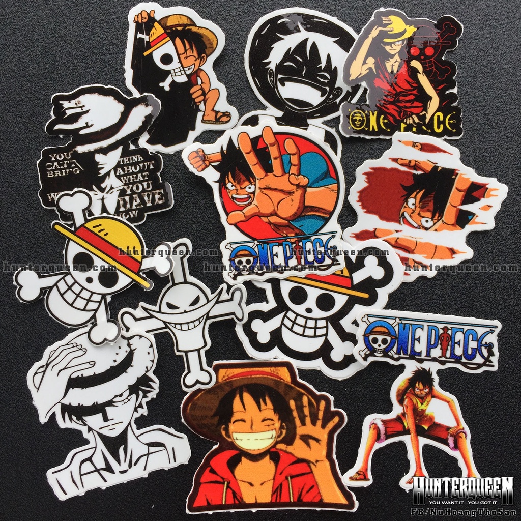 Sticker Luffy bán lẻ. Tem cao cấp chống nước, sắc nét, bền màu, dán xe máy, nón bảo hiểm. thienkimdecal