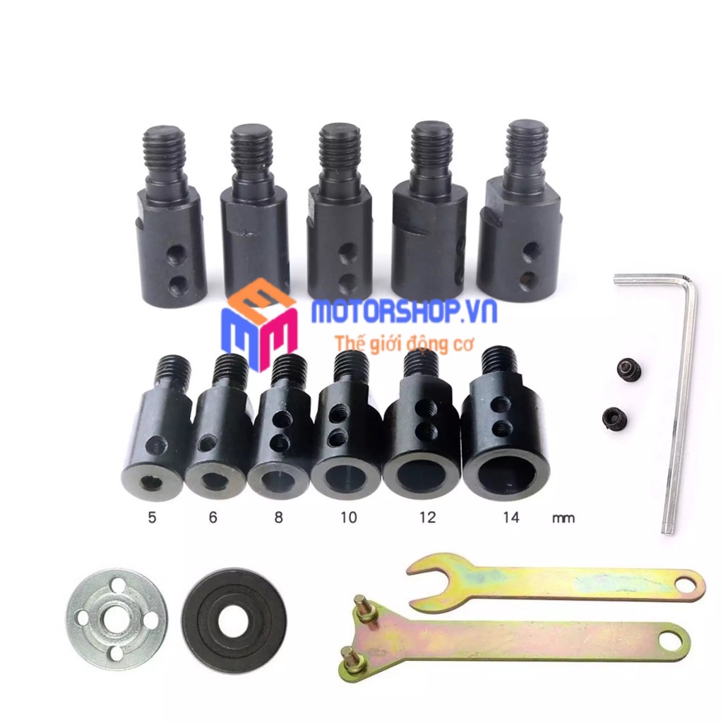TRỤC M10-14MM KẸP ĐĨA CẮT, ĐĨA MÀI