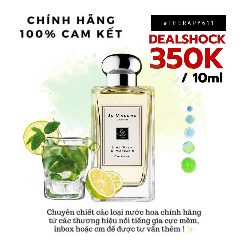 [𝗦𝗔𝗟𝗘]..::✨Nước hoa dùng thử Jo Malone Lime Basil & Mandarin 5ml/10ml/20ml✨::..