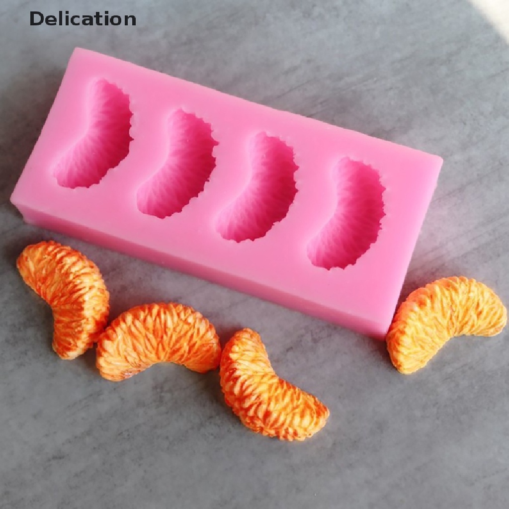 Khuôn silicone dạng múi cam để làm xà phòng/ món tráng miệng/ bánh nướng/ đồ trang trí