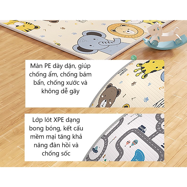 Thảm Cuộn Cho Bé Chơi Thảm Xốp Umoo Chính Hãng